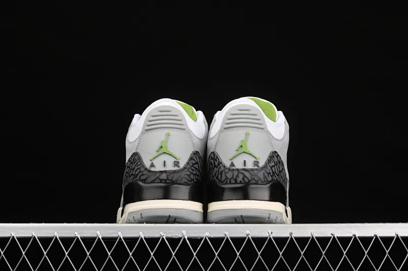 All categories Air Jordan Jordan series basketball shoes Air Jordan 3 #ZG version Air Jordan 3 Retro "Chlorophyll" AJ3 Joe 3 Chlorophyll Gray Green Manuscript 136064-006